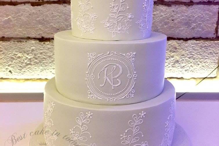 Wedding cake embroidery