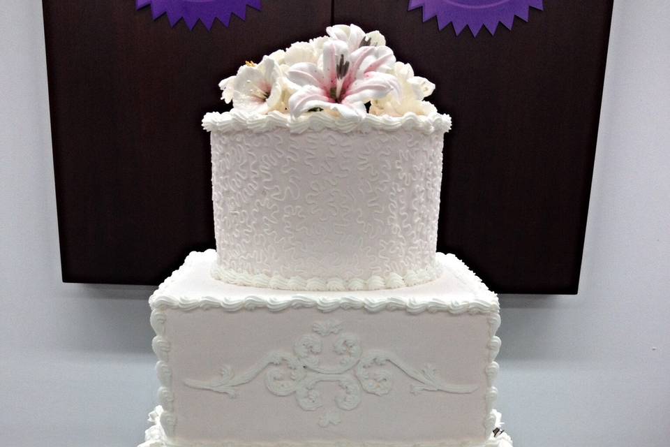 Wedding cake embroidery