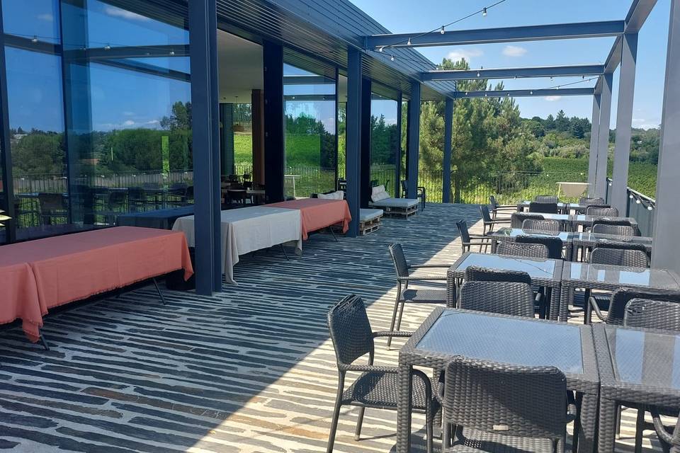 Varanda da sala de eventos