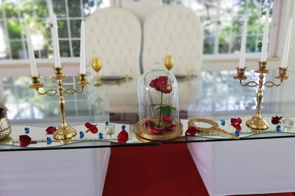 Decoração mesa presidencial