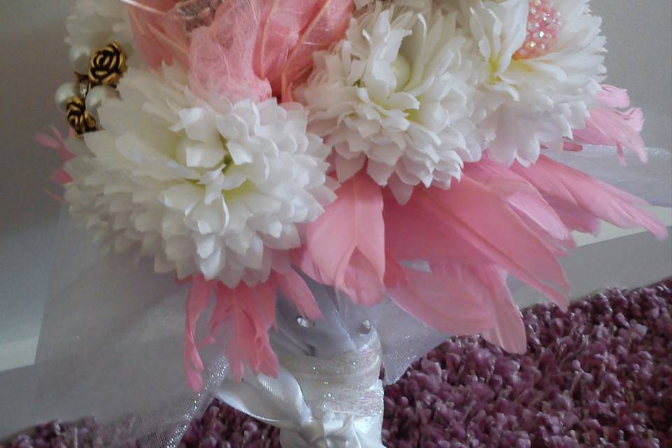 Bouquets branco e rosa