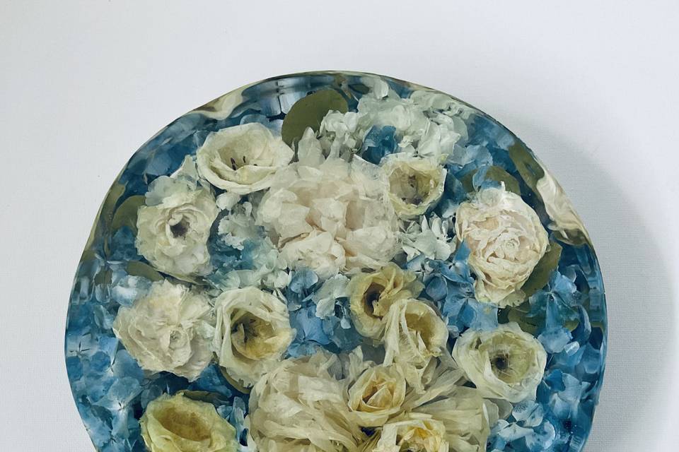 Flores em resina