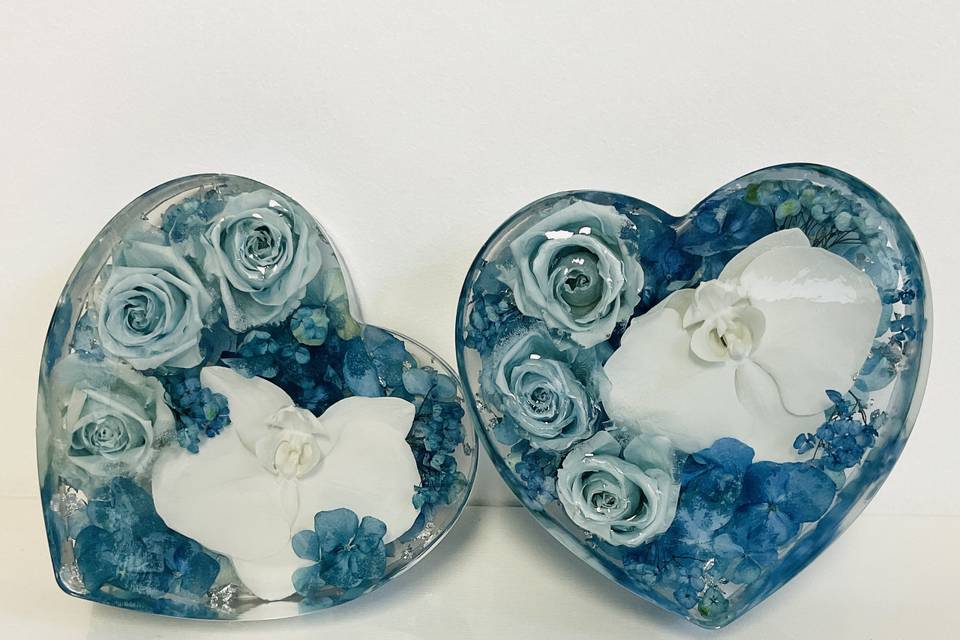 Flores em resina