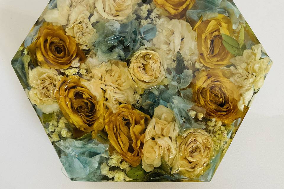 Flores em resina