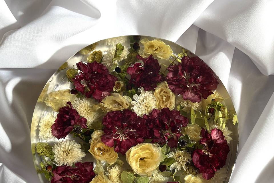 Flores em resina