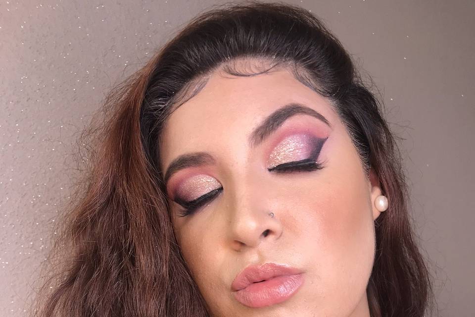 Pink makeup