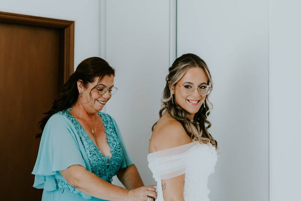 Noiva Rafaela e Mãe