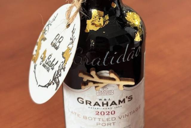 Garrafinha folha ouro