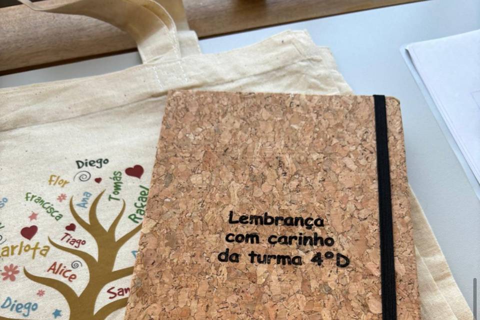 Caderno cortiça