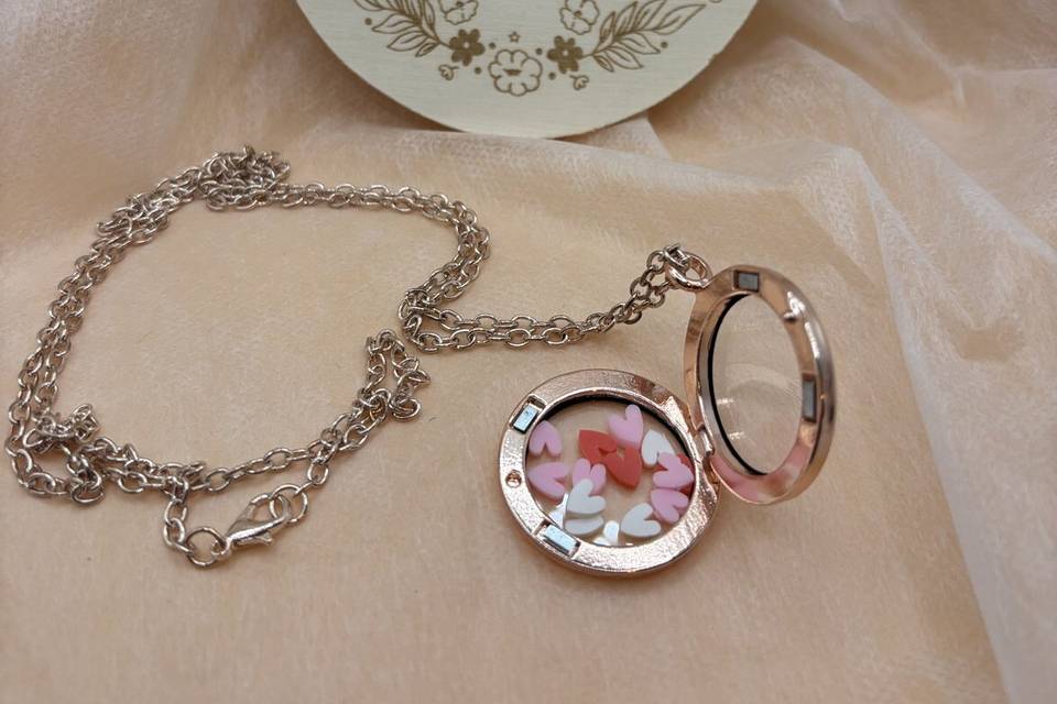 Medalhão rose gold