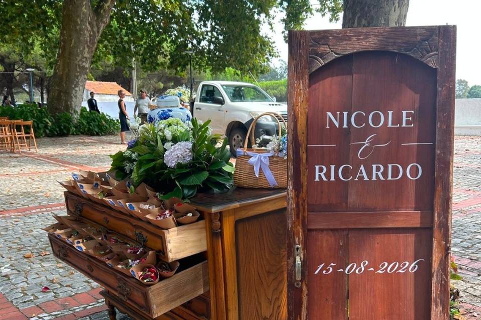 Placa de boas vindas