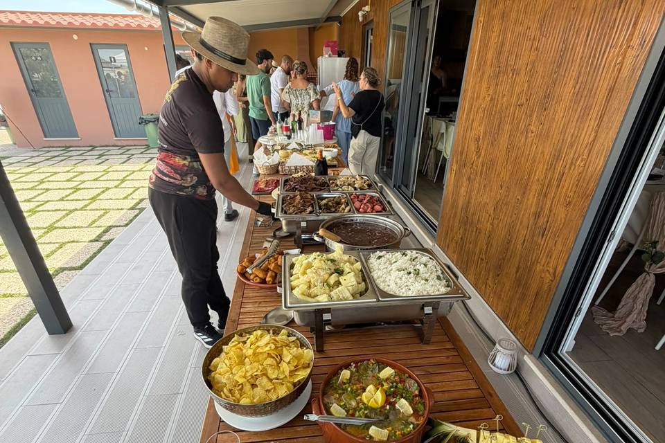 A mesa do buffet