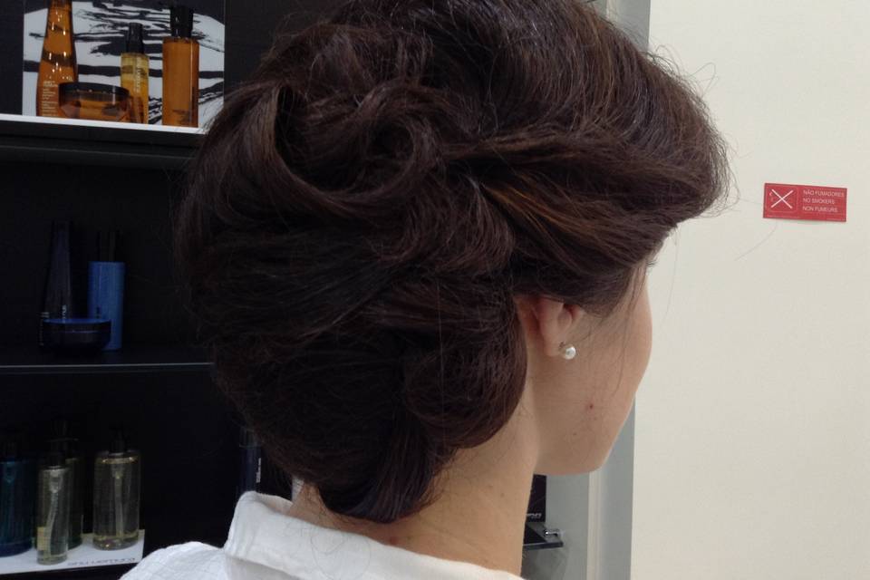 Penteado em cabelo fino