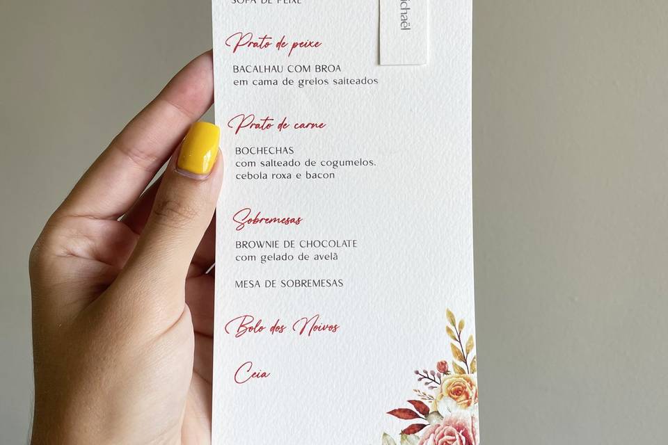 Menu com identificador