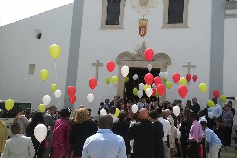 Largada de balões igreja