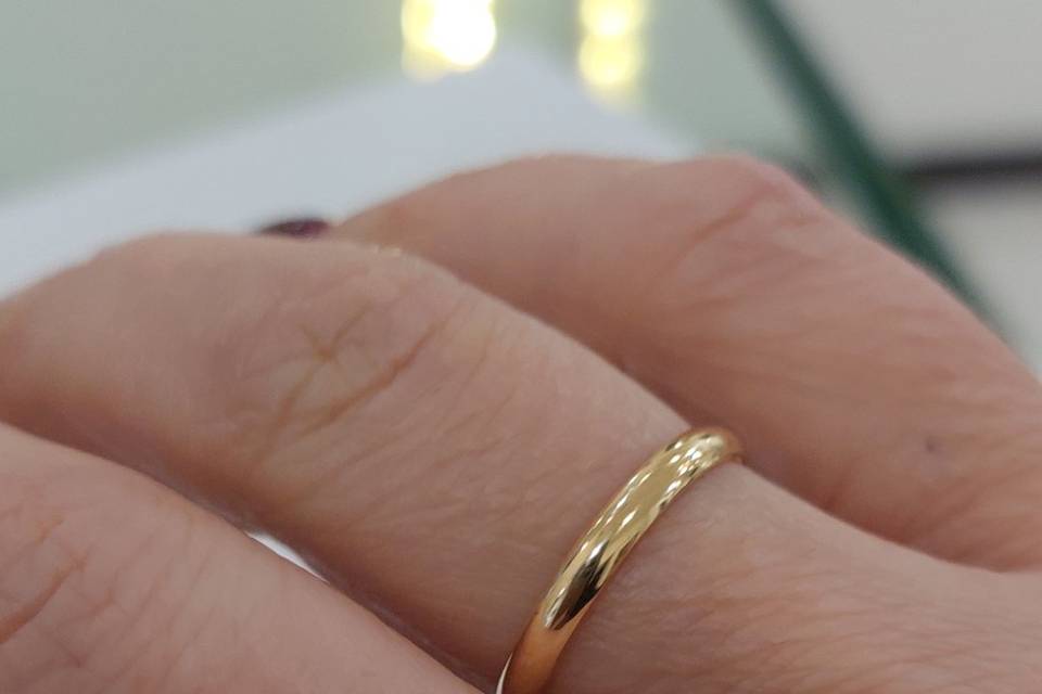 Aliança alta 2mm