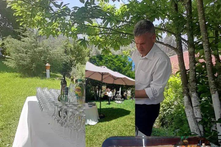 Receção no jardim