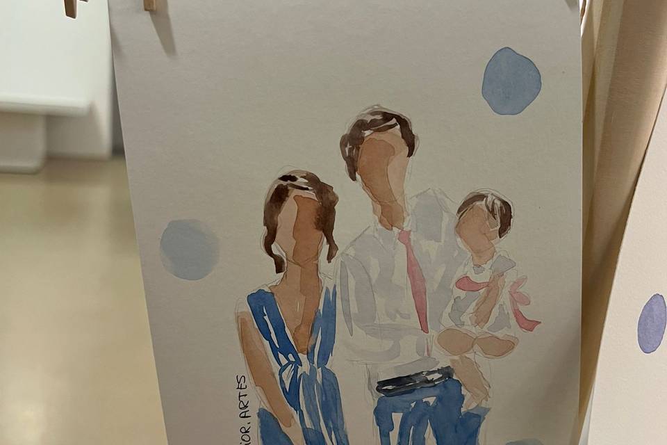 Pintura em aguarela ao vivo