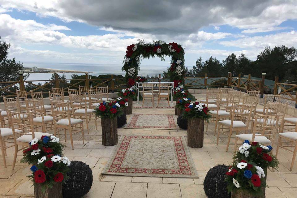 Pérgola de flores