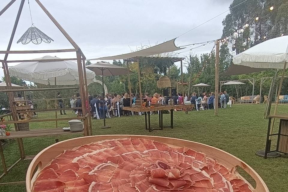 Corte à faca de presunto