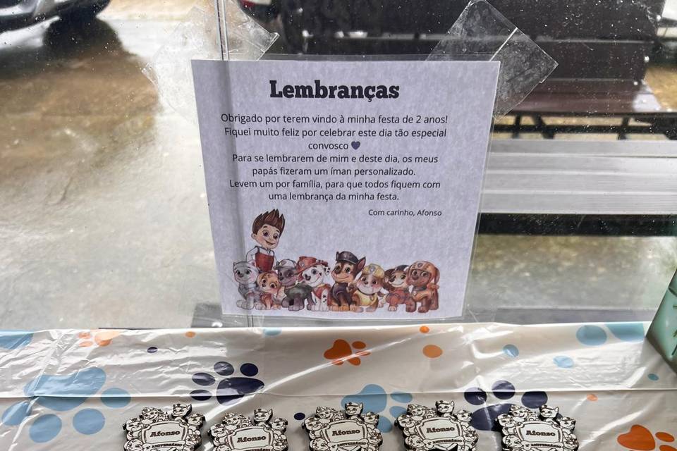 Lembranças aniversário
