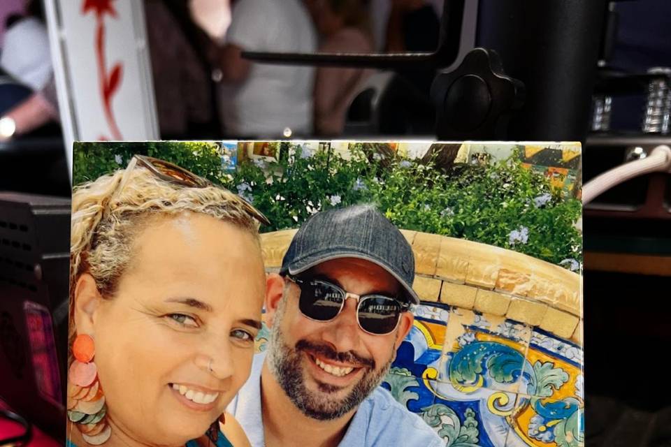 Fotografia em azulejo