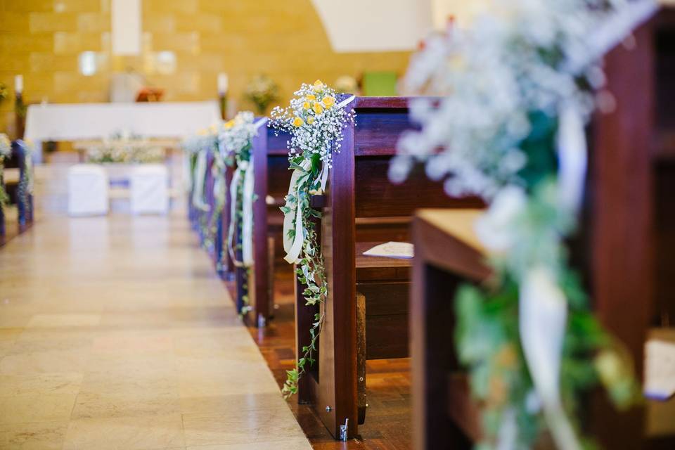 Decoração dos bancos