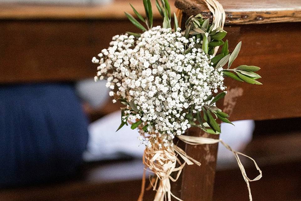 Decoração do banco da igreja