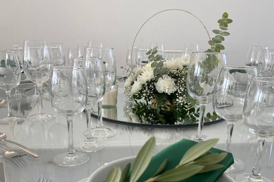 Decoração mesa dos convidados