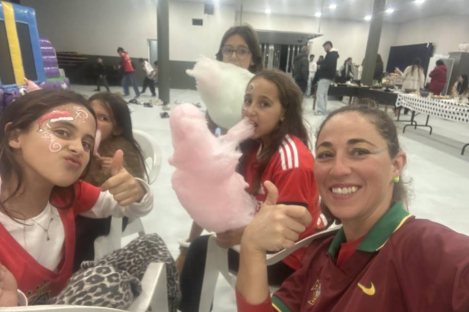 Algodão doce quentinho