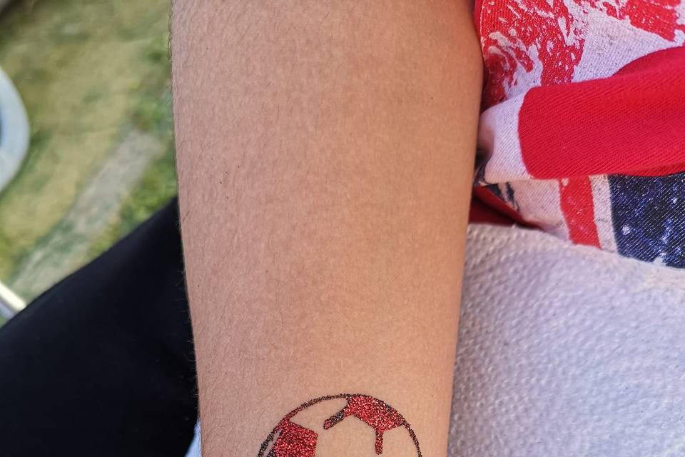 Glitter Tattoo Bola Futebol