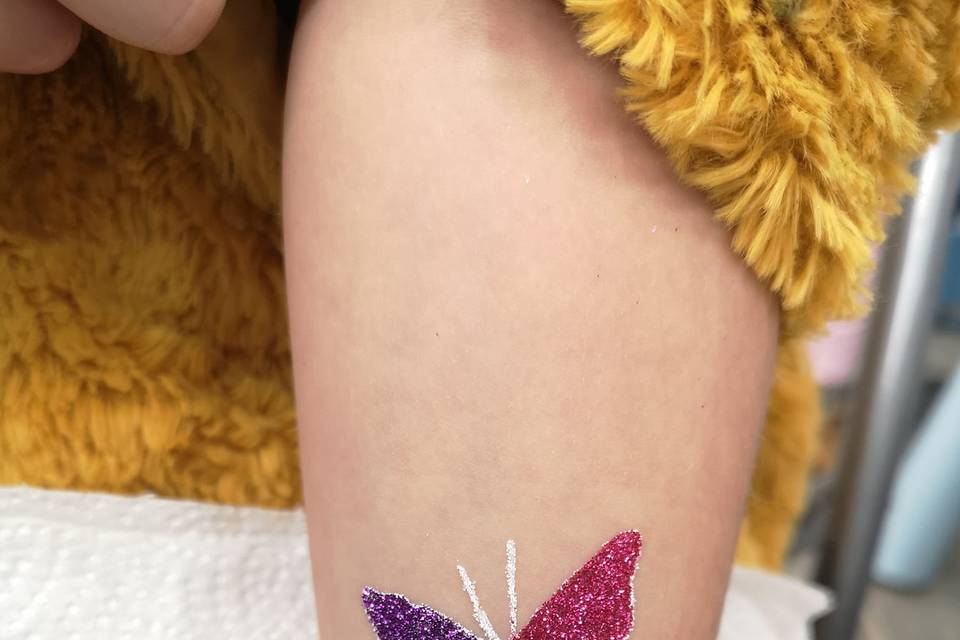 Glitter Tattoo Borboleta