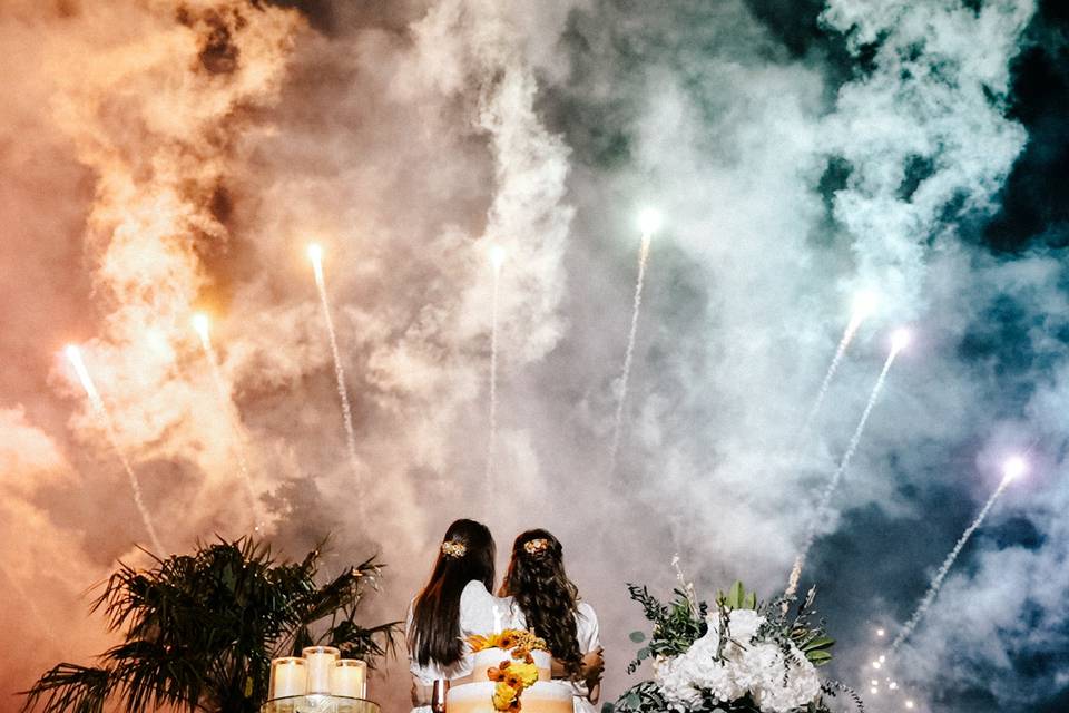 Fogo de artificio bolo