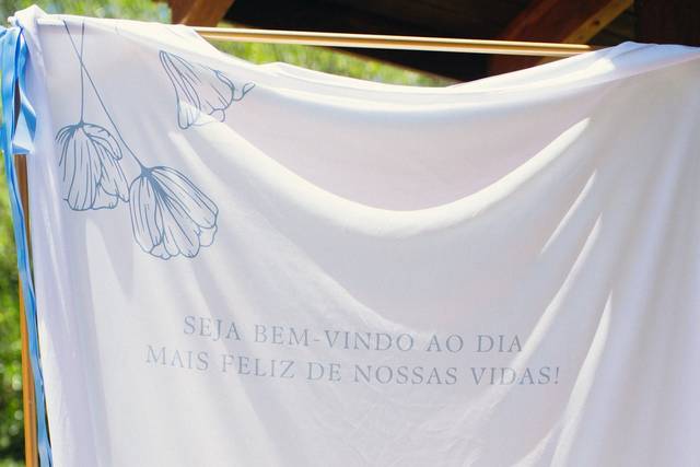 Placa de boas-vindas