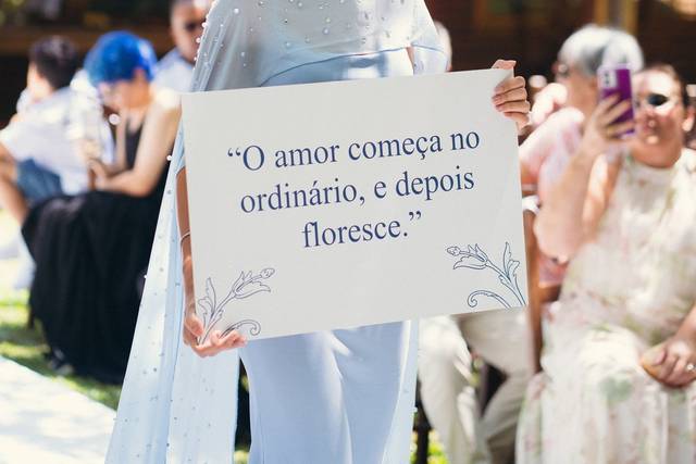 Placa para cerimônia