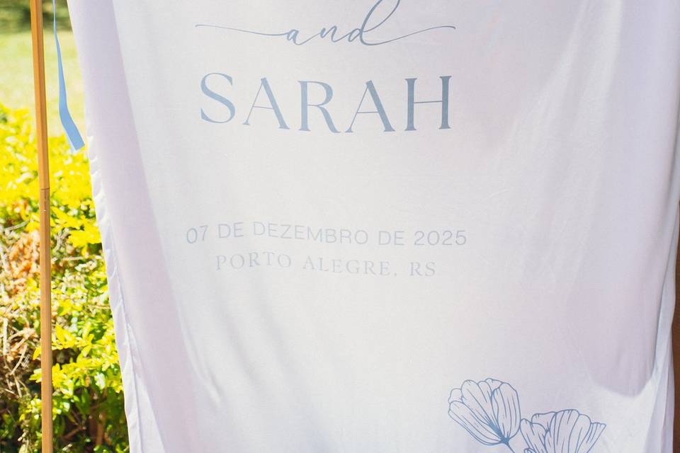 Placa de boas-vindas