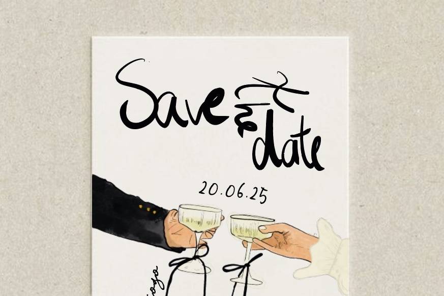 Save the date com ilustrção