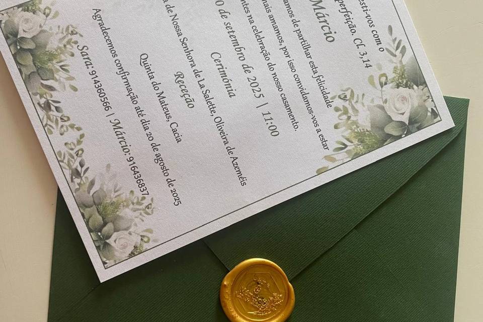 Convite e envelope