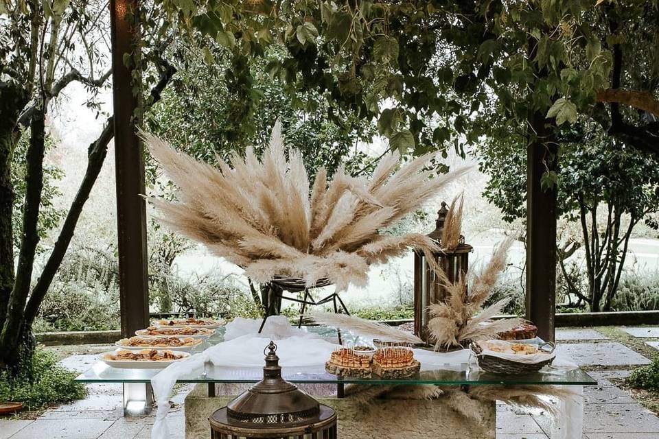 Decoração com pampas