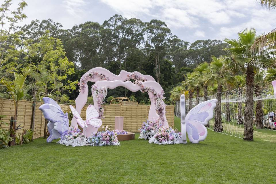 A entrada do nosso jardim