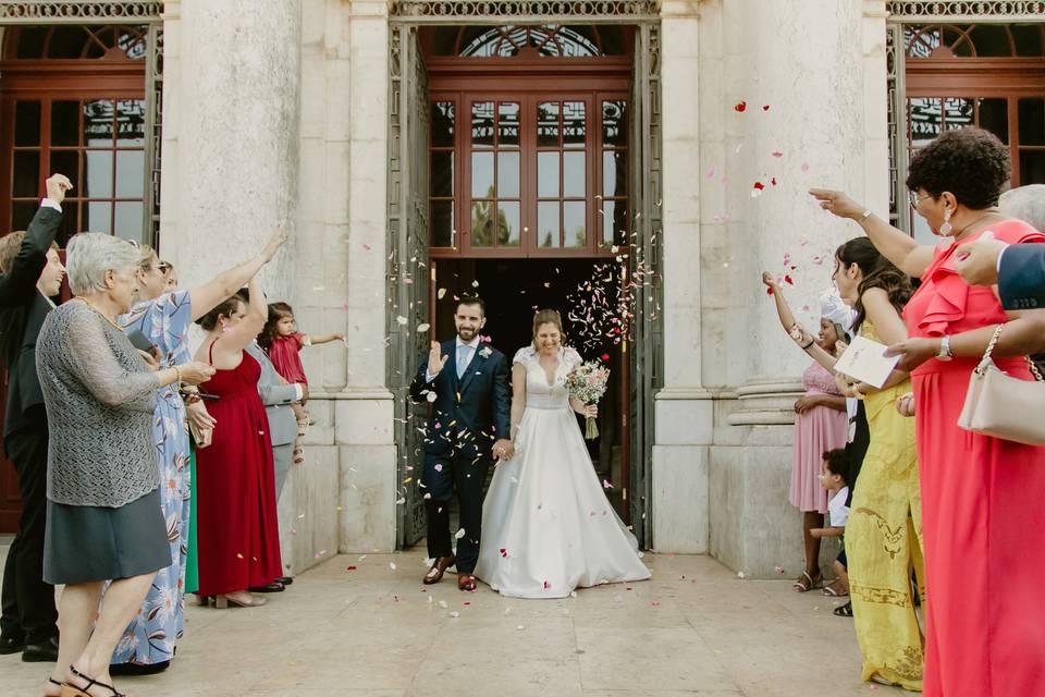 Casamento saída da igreja
