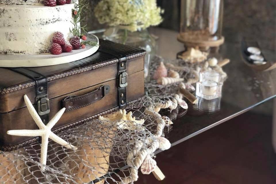 Decoração mesa do bolo