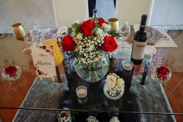 Centro de mesa dos noivos