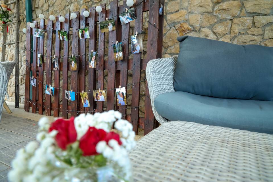 Mural de fotos com história