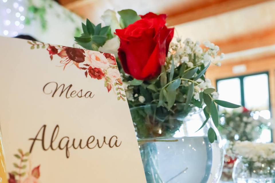 Marcador de mesa personalizado