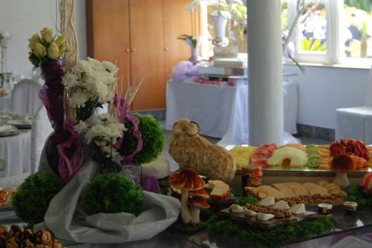 A decoração de mesa de buffet