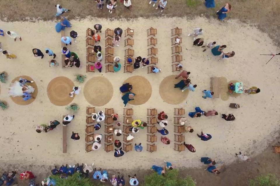 Cerimônia na areia