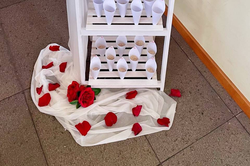 Cones de arroz igreja
