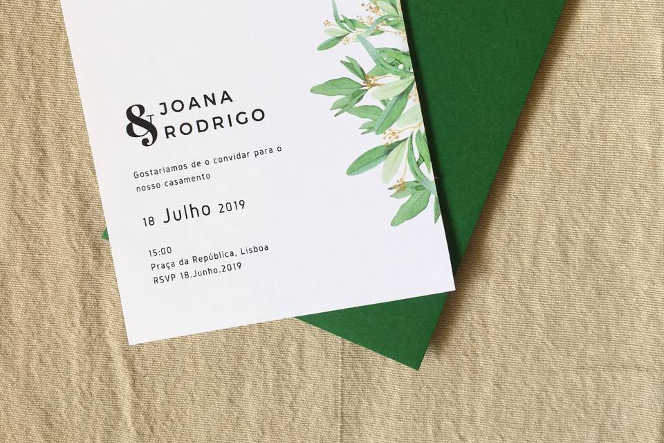 Convite Joana e Rodrigo