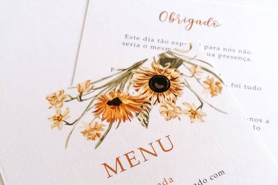 Menu de casamento